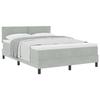 Lit à ressort vidaXL avec matelas Gris clair 160x200 cm Velours 3339248
