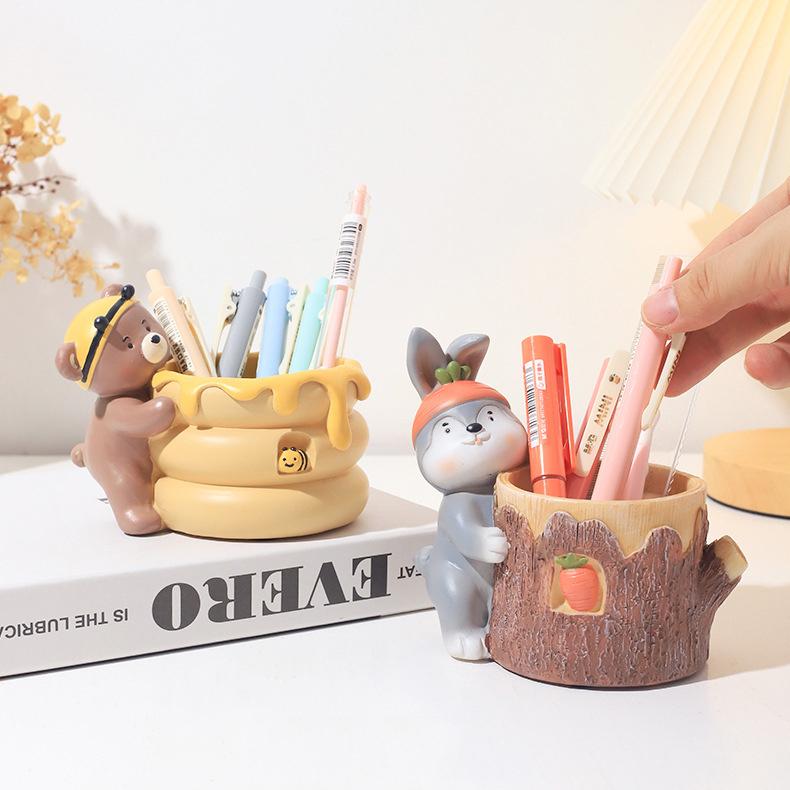 Cartoon Animal Flower Pot Resin Succulent Pot Planter Home Decor Garden Decoration Desktop Ornaments Bonsai Plant Pot