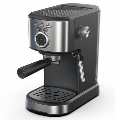 Cafetera HiBREW 15 Bar Cafetera Espresso con Extracción de un Toque Espumador de Leche Negro H5A