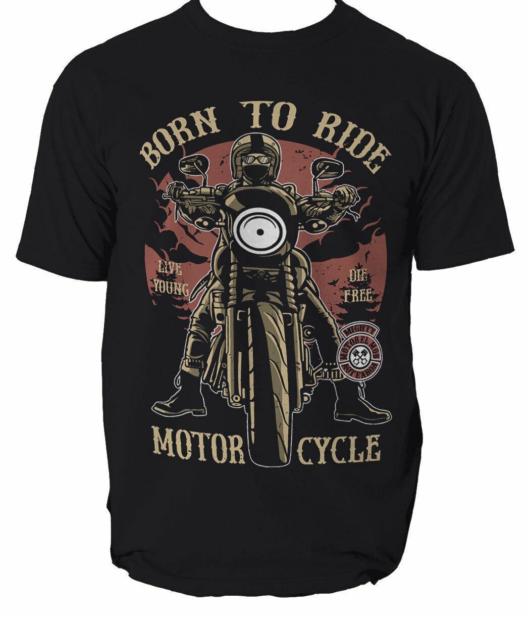 

Футболка унисекс Born To Ride Biker Motorcycle Мотоцикл