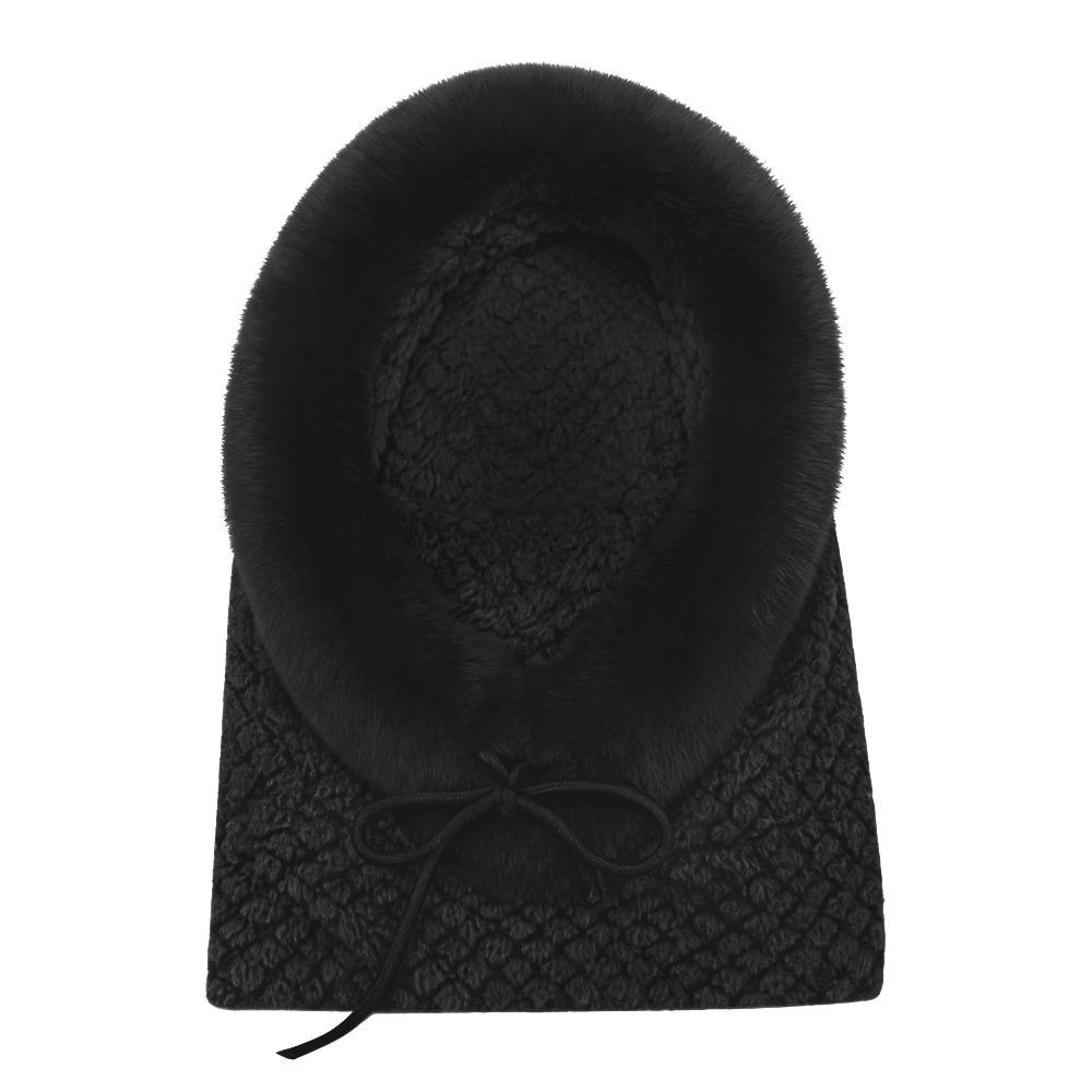 Thickened Beanies Cap Plush Ear Protection Hat Fashion Integrated Scarf Hat Set  Outdoor