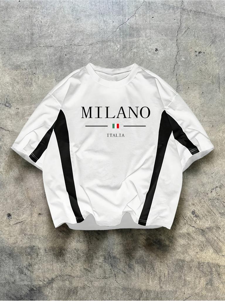 2026 Summer New Style Men's T-shirt Street Casual Fashion Comfortable Soft Lightweight 3D Letter Pattern Print