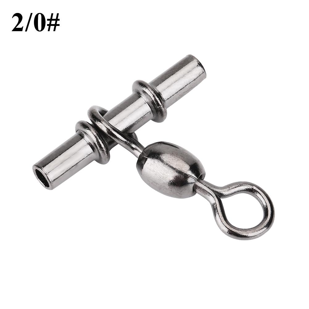 20pcs Set T Shape Line Crane Fishing Swivels Connectors Accessories (2Celsius0# )
