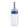 PC Water Bottle with Straw Lid 520ml Drop Proof Drinking Water Bottle With Carry Strap for Kids Students Adult