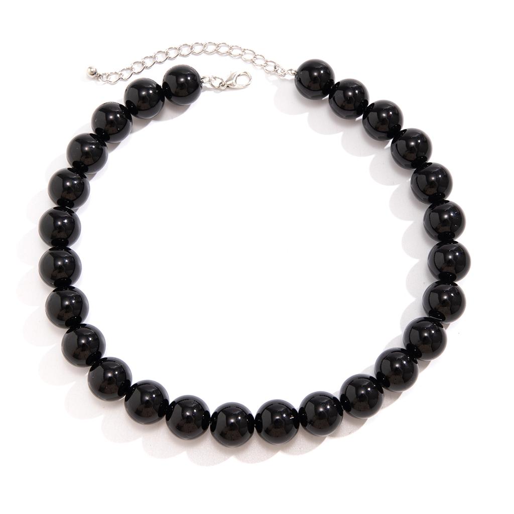Gothic Acrylic Ball Bead Chain Necklace Women's Y2K Korean Clavicle Party Jewelry Accessories