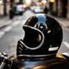 Retro Japanese Cruiser Fiberglass Full Face Motorcycle Helmet