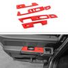 6PCS Inner Window Lift Panel Switch Button Cover Trim  For Ford F150 + Red