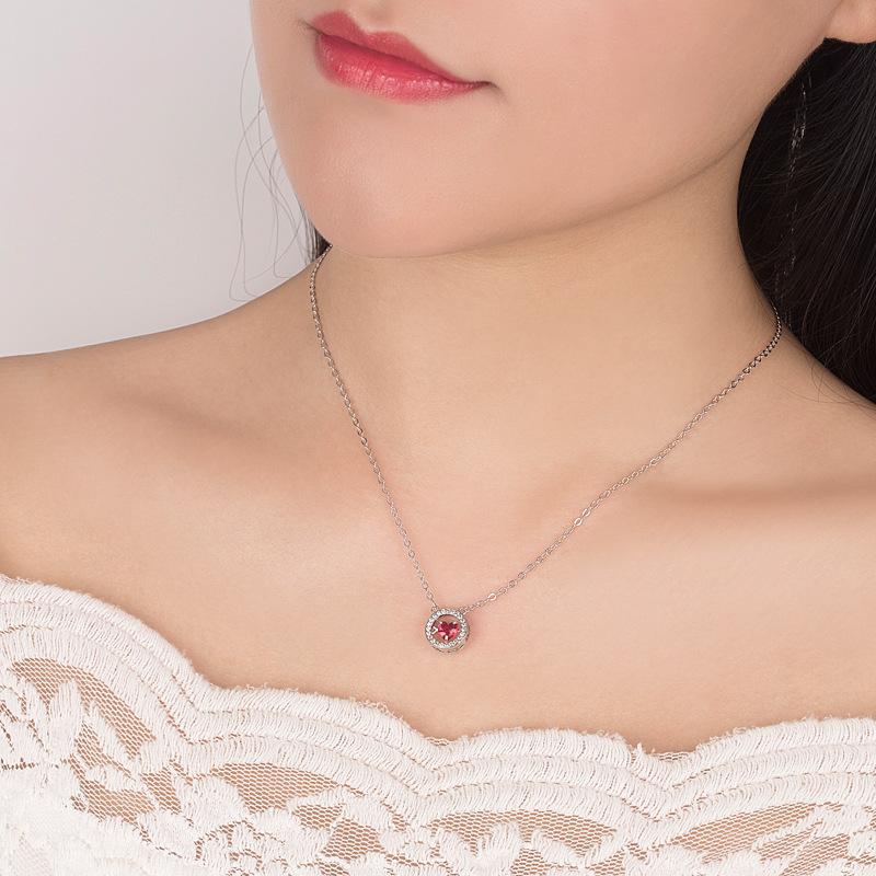Lindon Collana da donna con ciondolo in lega di rame con zirconi per regalo di moda per la festa nuziale delle donne
