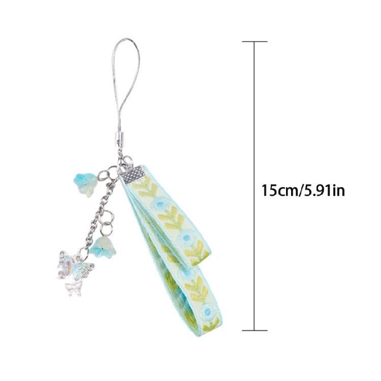 Fashionable Printed Ribbon Keychain Bag Ornament Portable Key Chain Bag Dangler