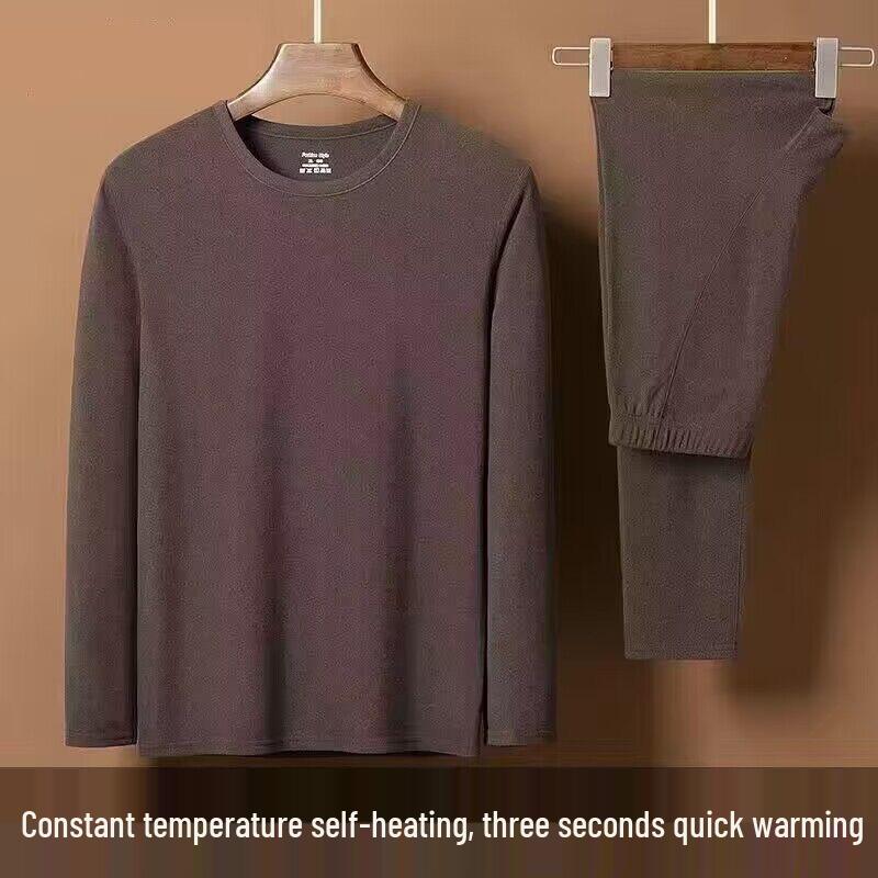 Unisex Double-Sided German Velvet Base Layer Set for Autumn, Winter & Spring
