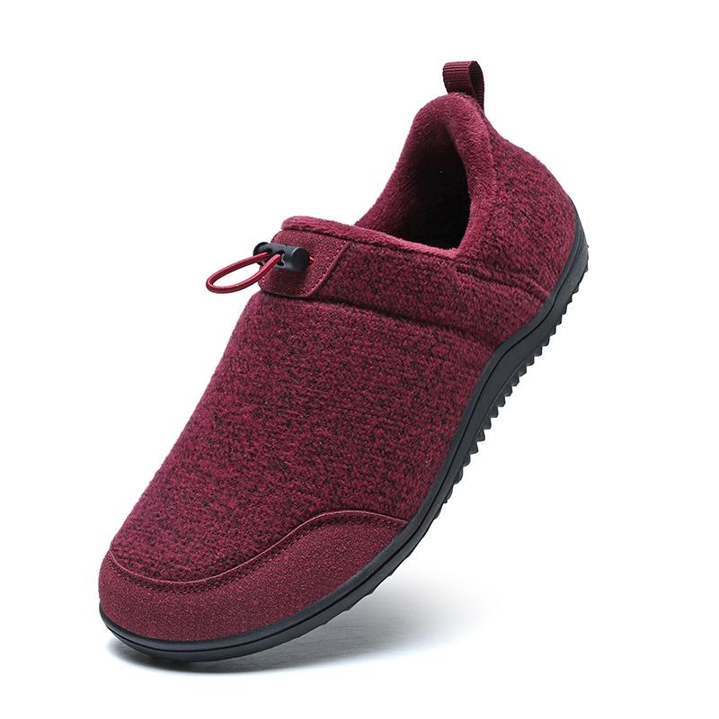 Winter Men Slippers Cotton Plus Fur Shoes Women Snow Outdoor Warm Fur Sneakers Non-slip Warm Furry  Footwear Thick Platform Winter Slides