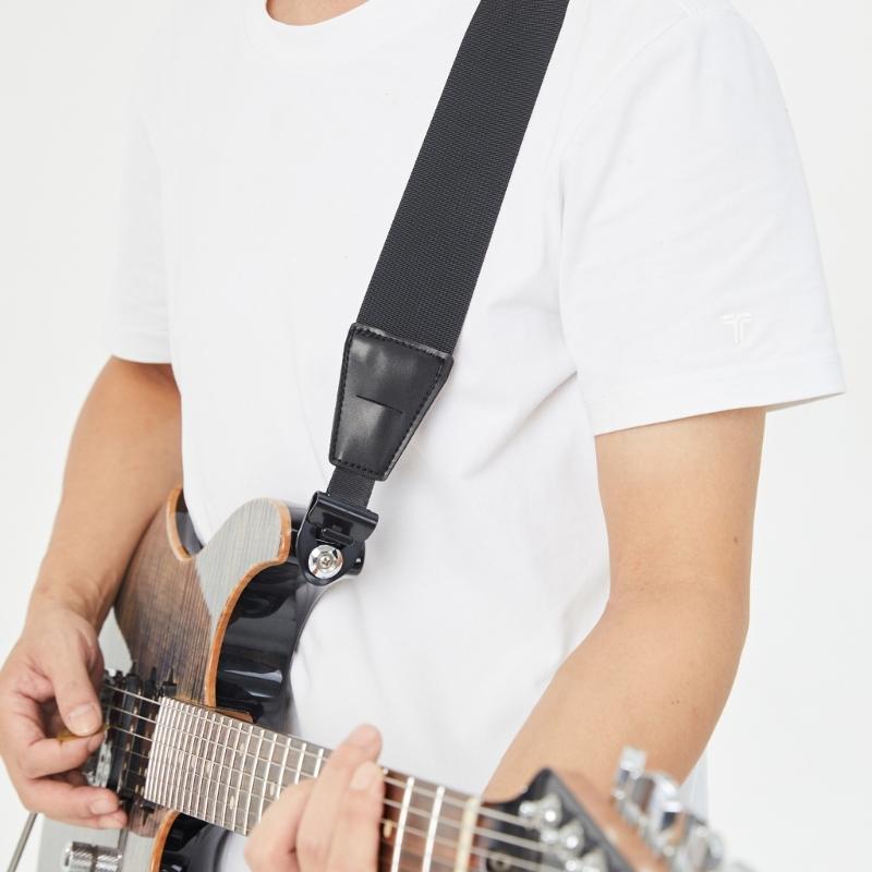 Adjustable Guitar Strap Acoustic Guitar Shoulder Belt Strap with Leather Ends Stringed Instrument Accessories