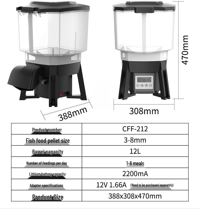 Smart Solar Automatic Fish Feeder for Indoor/Outdoor Koi Ponds