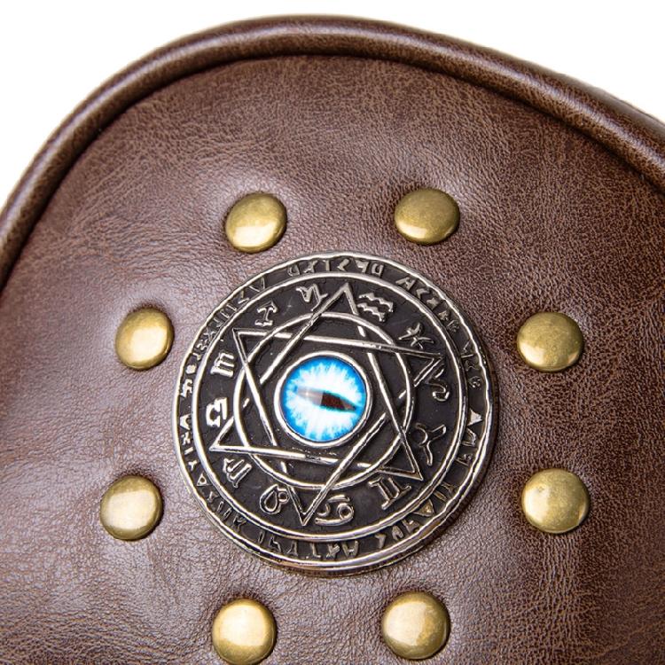 Portable Medieval Coin Bag PU Leather Belt Pouches Retro Waist Pack for Renaissance Halloween and Costume Parties