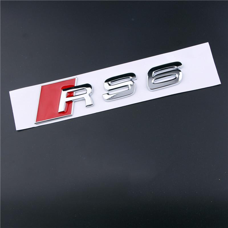 3D Metal Badge Stickers For S2 S line S3 S4 S5 S6 S7 S8 RS3 RS4 RS5 RS6 RS7 RS8 Car Logo Emblem Trunk Decoration Accessories AX2s38