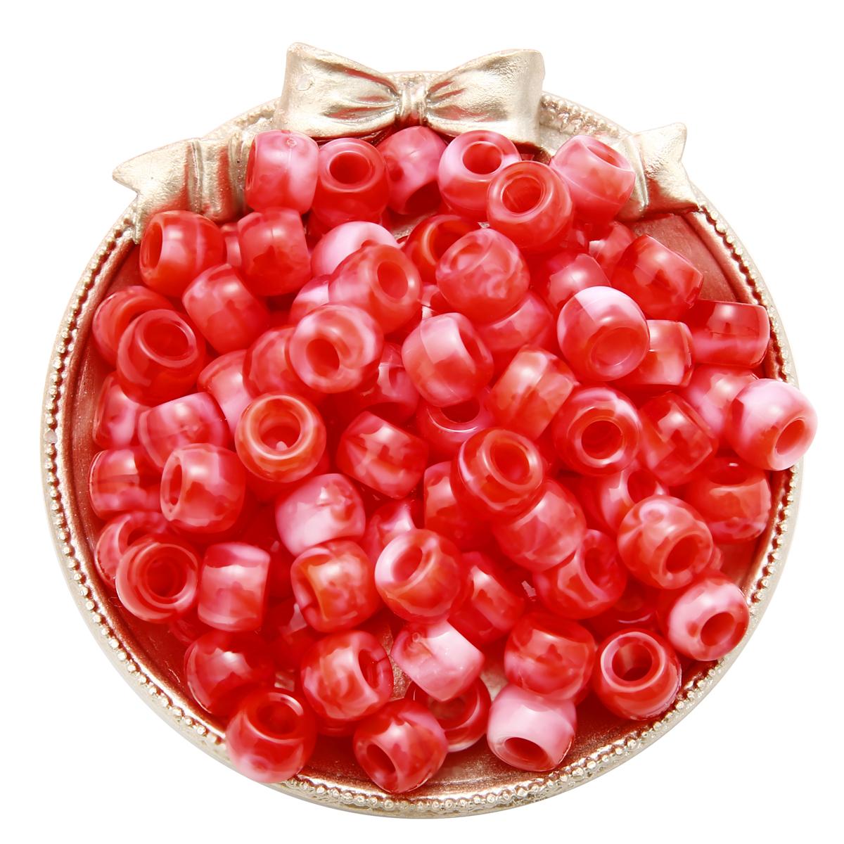 

50/100 шт. акриловые двойные цветные бусины-ведра для ожерелья, браслета, изготовления ювелирных изделий своими руками 8x11mm 50pcs красный