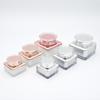 Square Refillable Skincare Set: 15g Eye Cream Bottle, 5g Silver Acrylic Jar, 30g Face Cream Bottle