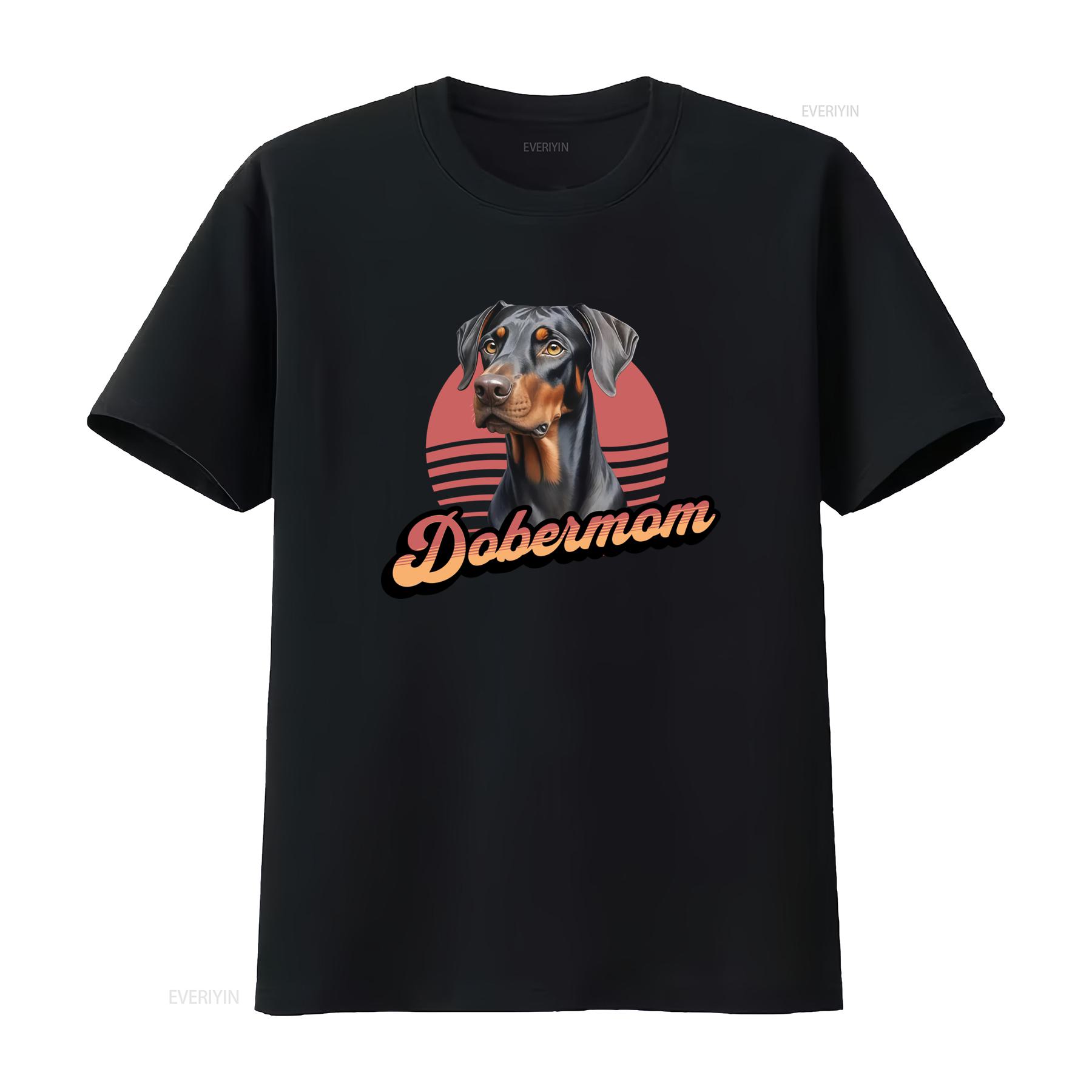 

Doberman T Shirt Retro Sunset Design Perfect for Dog Lovers Owners Stylish Dobermom vintage Washed Slightly Stretched fashion 4XL