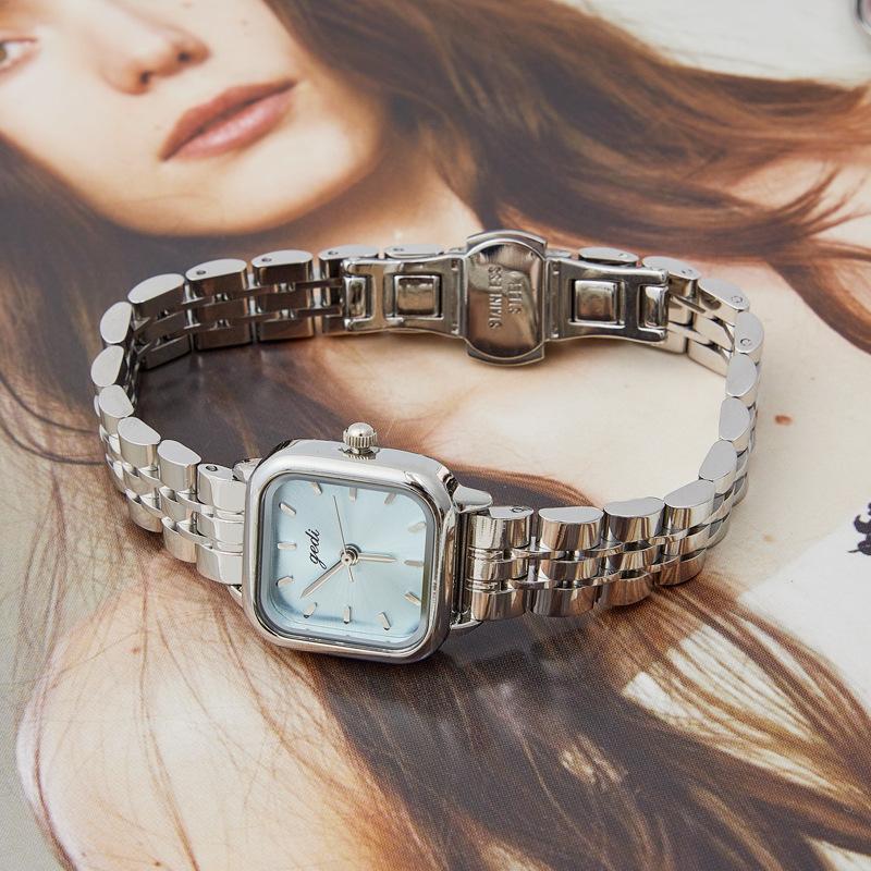 High-Value Women'S Watch, Simple And Exquisite, High-End Quartz Watch, Women'S Niche Square Steel Belt Watch