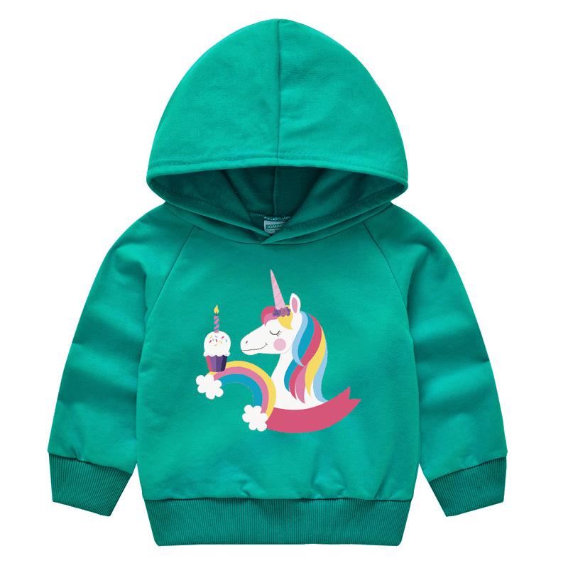 Frühling und Herbst Kindermode Kapuzenpullover Jungen und Mädchen Cartoon Druck Pullover Langarm Tops