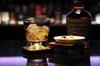 Premium gift set - Sakura Mt. Fuji rocks glass Mt. Fuji Hoei glass (Sakura) with wooden coaster
