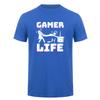 Gamer Life T Shirt Funny Video Game Player Gaming Lifestyle Computer Console Cotton Tshirts Tee Da366