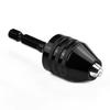 Keyless Drill Chuck 1/4 Inch Hex Shank Quick-Change Converter Aluminum Alloy Sturdy Versatile Compatibility Secure Bit Locking