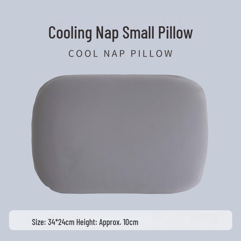 Office Nap Pillow: Ice Silk Prone Sleeping Support for Students & Kids, Small Lumbar Cushion & Hug Pillow 34x24x10cm