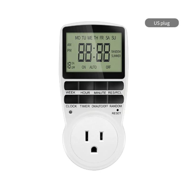 Elektronischer Digitaler Timer Küchentimer Steckdose 230V 110V 12/24 Stunden Zyklische Steckdose Programmierbare Zeitschaltung EU FR US UK AU Stecker