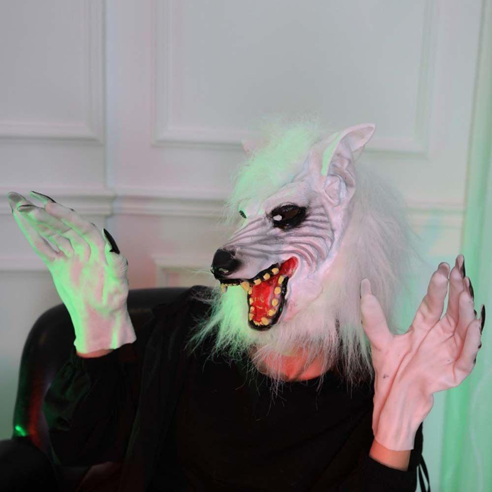 Gumové halloweenské rukavice Černé cosplay rukavice Party potřeby Kostýmové rukavice Pro ženy