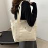 Damen Canvas Umhängetasche Schwerlast Arbeits-Tote mit Seitentaschen Reißverschluss Handtasche für Reise Shopping Pendeln Fitnessstudio