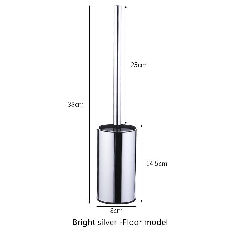 Circular Type Stainless Steel Toilet Brush Black Bathroom Cleaning Brush Holder with Toilet Brush Wall Mount Seven Color Options