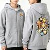 Ubrania z nadrukiem kreskówkowym Anime One Pieces Bluza z kapturem na zamek Dziecięca bluza z kapturem z długim rękawem Luffy Casualowa koszulka z nadrukiem dla chłopców i dziewcząt