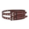 Leather Waist Belt With Matte Finish Large Eyelet Adjustable Waist Corset Belt For Women And Girl Fashion Coat Accessory