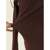 Spanish S Home Stylish Niche Style off-Neck Dress Export Front Slit Slim-Fitting Knitting Wrapped Skirt