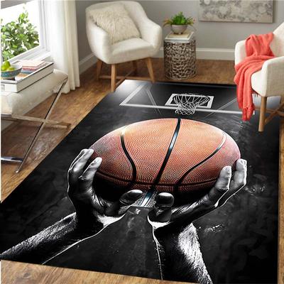Skjutmönster Mat Är Ett Måste Dekoration Matta för Pojkar Som Älskar Basket i Sina Rum Halkfri Badrums Entré Matta