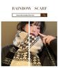 Women's Snowflake Double-Sided Knitted Scarf - Thick, Warm Vintage Shawl for Autumn/Winter In Korean Style