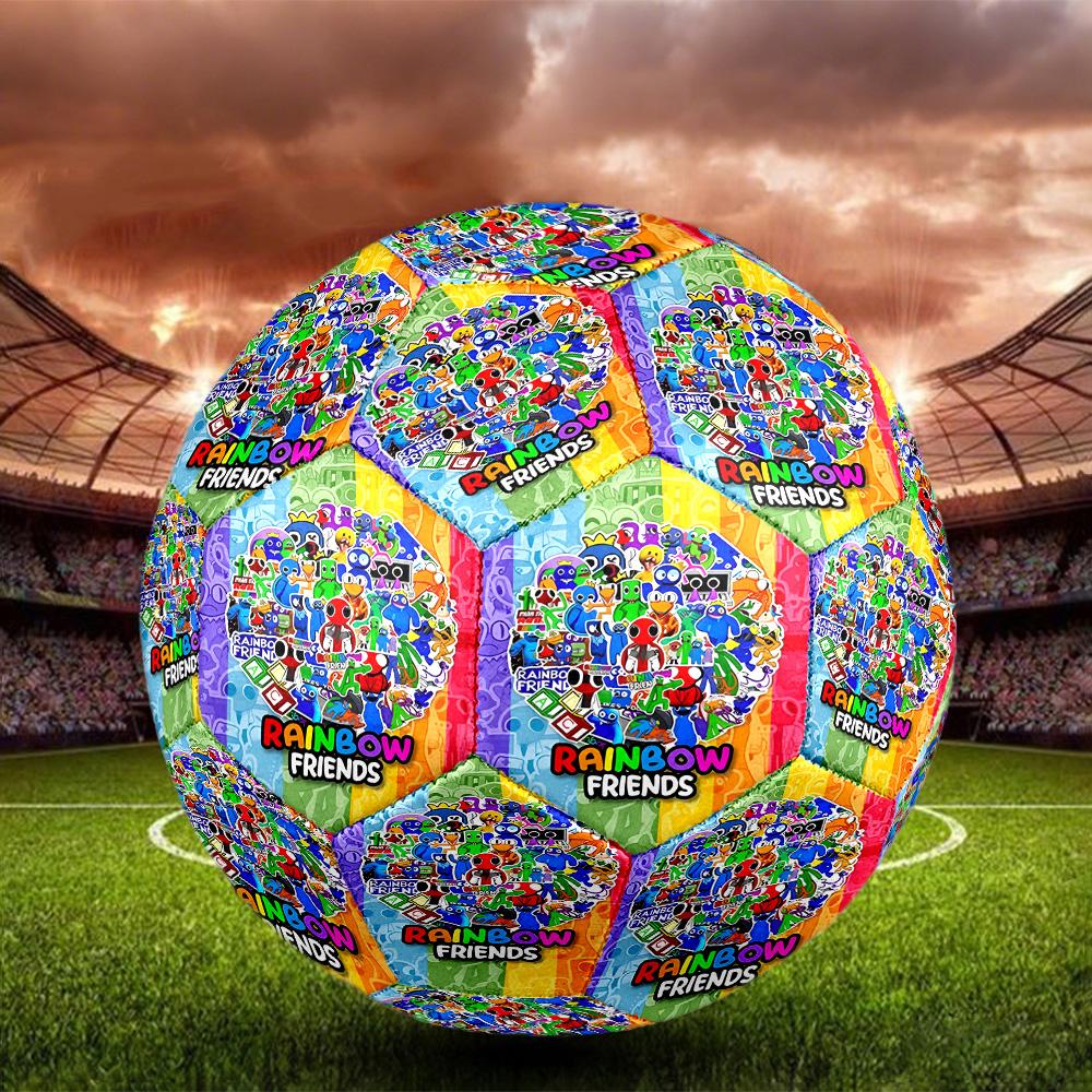 Piłka nożna Rainbow Friends Print Rozmiar 5, Standardowa piłka nożna na mecze i treningi sportowe, Idealny prezent dla fanów piłki nożnej
