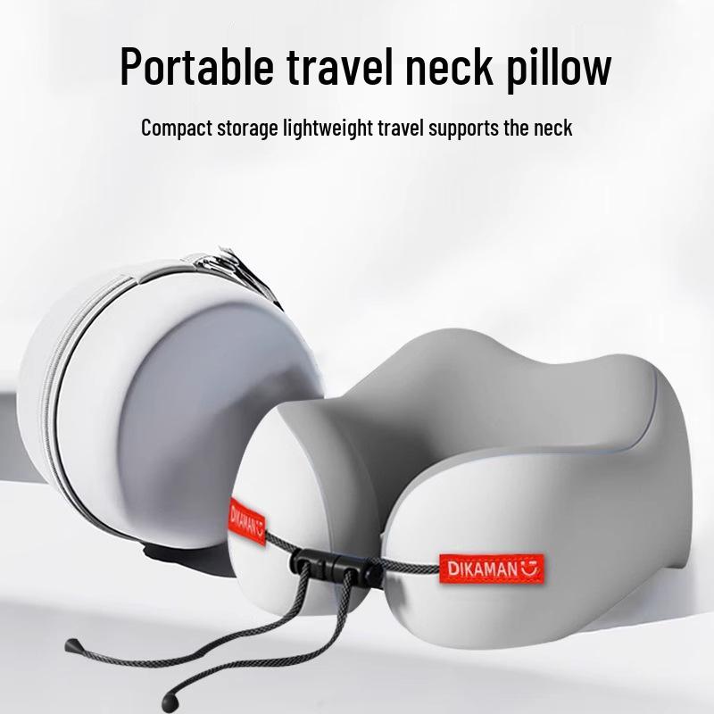 Portable U-shaped Memory Foam Neck Support Pillow for Travel and Long Trips