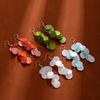 Flower Temperament Fringed Earrings Round Shell Fringed Leisure Vacation Style Earrings Atmospheric Light Luxury High-End Earrings