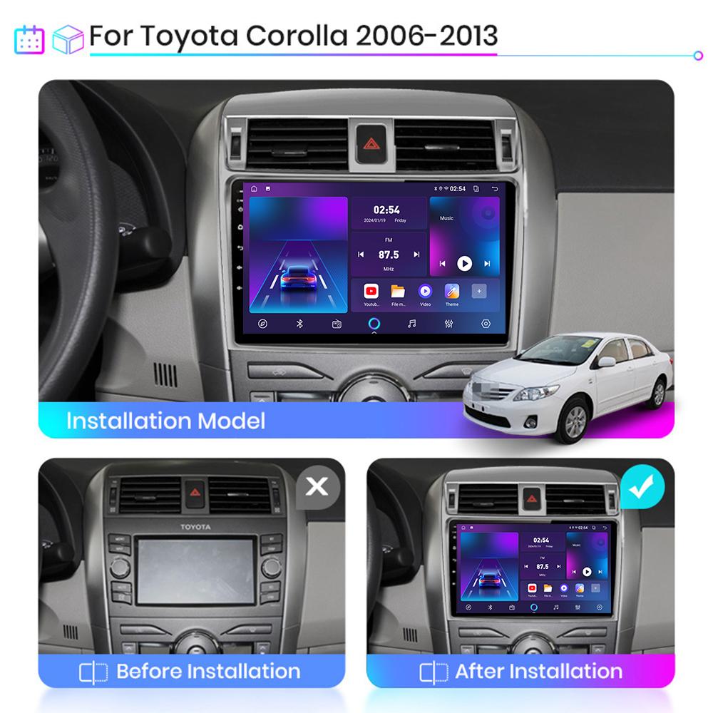 Android Car Radio For Toyota Corolla Axio Fielder E140 2006-2012 Multimedia Player Head Unit Stereo GPS Navigation BT WIFI 1+16GB