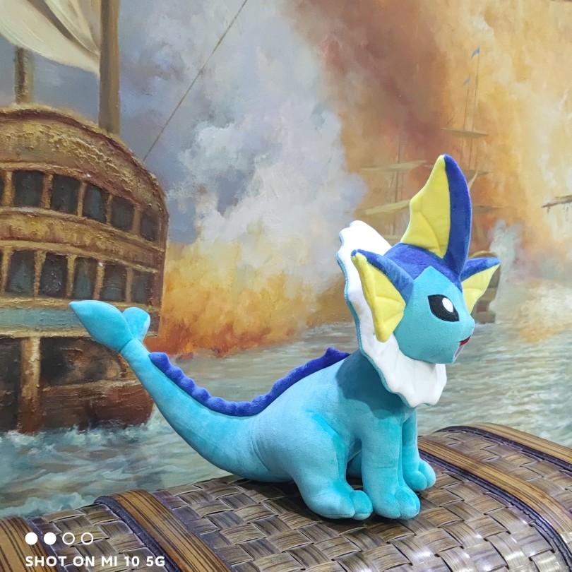 2023 New  Japan Cartoon 50cm Large Vaporeon Plush Toy High Quality Stuffed Animals Doll Children's Birthday Gifts