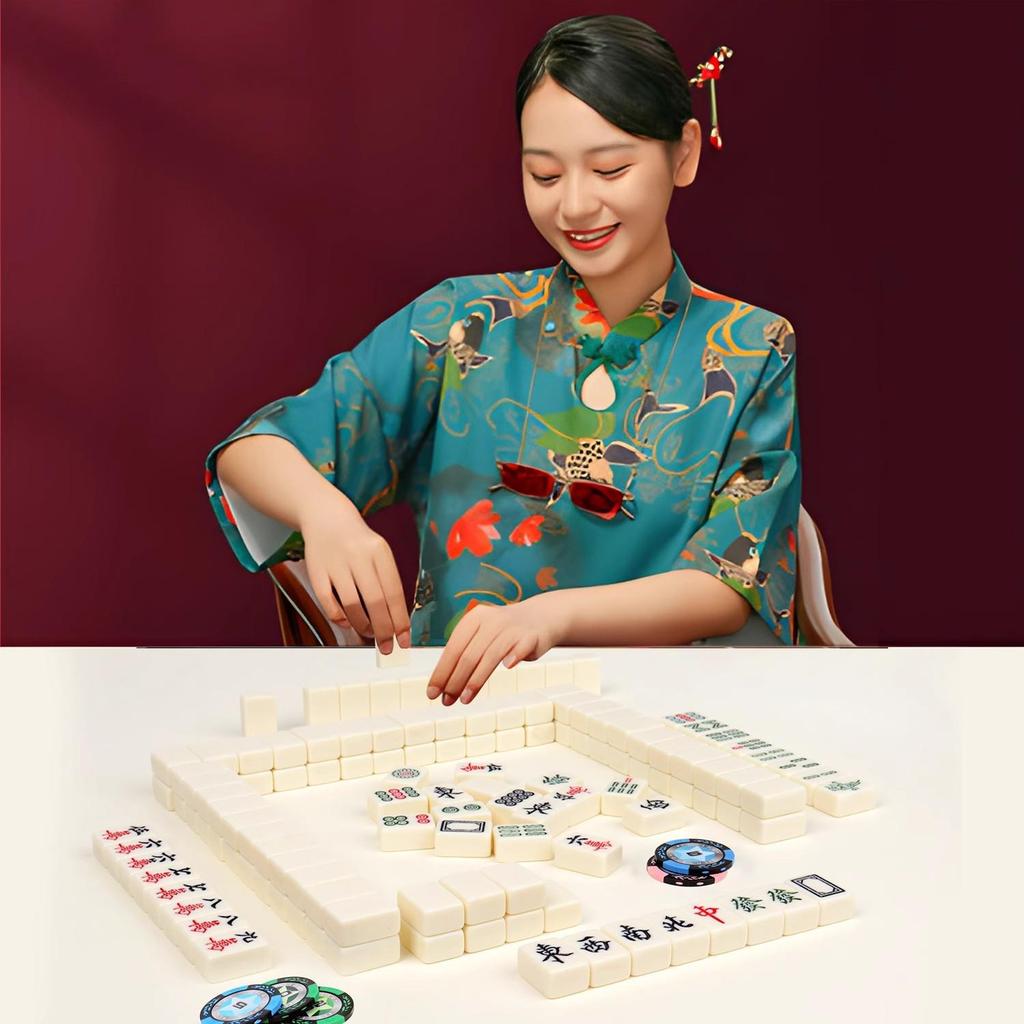 Tragbare Mini-Mahjong-Steine - Kompakt, Niedlich und Ideal für Camping, Wohnheime oder Reisen