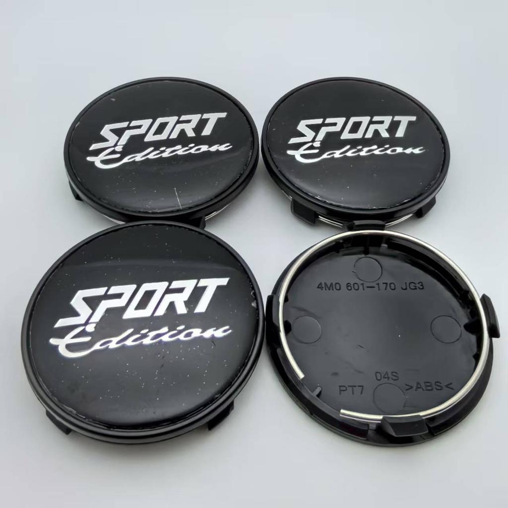 4pcs Sport Edition Logo Emblem 61MM (I.D 56MM ) Car Wheel Center Caps Accessories for 106a Wheels Hub Rim Hubcaps Cover Replacea106