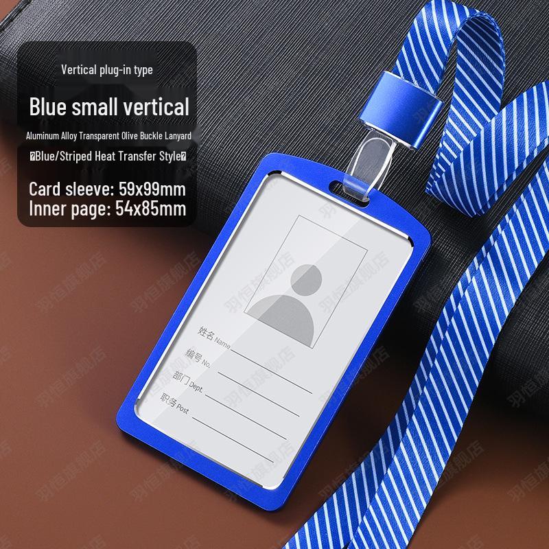 Mitarbeiter-Ausweishalter aus Aluminiumlegierung mit Lanyard