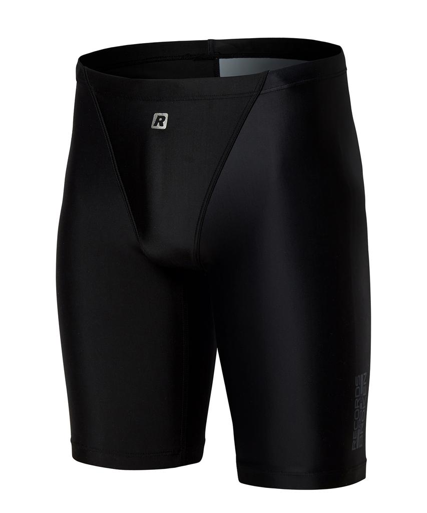 Laelliseupocheu [Osmh656 Blk] Solid Logo Men'S Half-Length Swimsuit Black