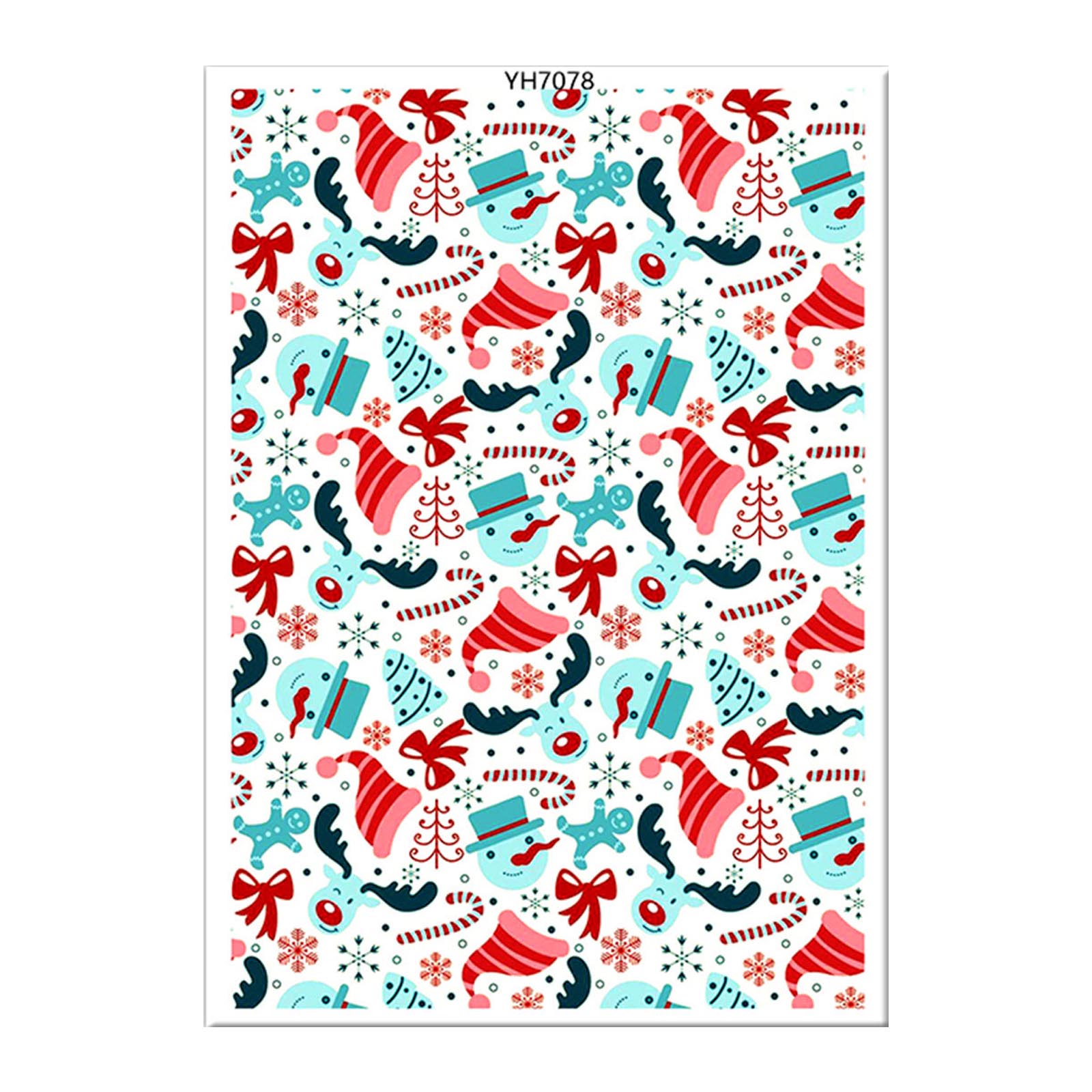 

Рождественская переводная бумага Бумага для переноса на воду Бумага для переноса на глину Листы для переноса на глину для изготовления сережек из глины 78