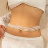 Sexy Beach Bikini Bead Waist Chain Contrast Elastic Beaded Body Chain