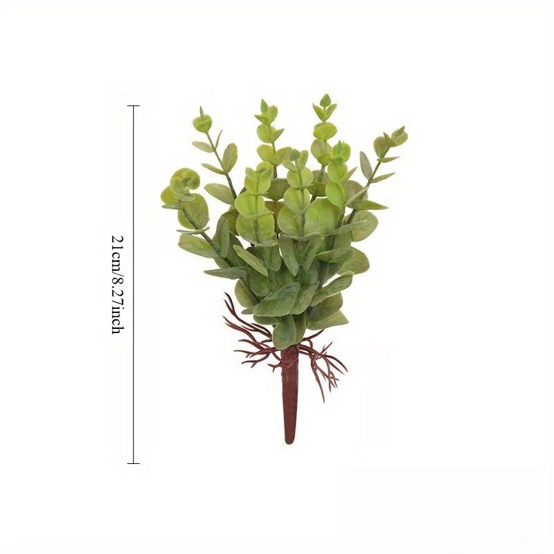 

1 шт. Искусственные зеленые растения Эвкалипт, для украшения свадебной вечеринки, украшения дома, горшечные украшения