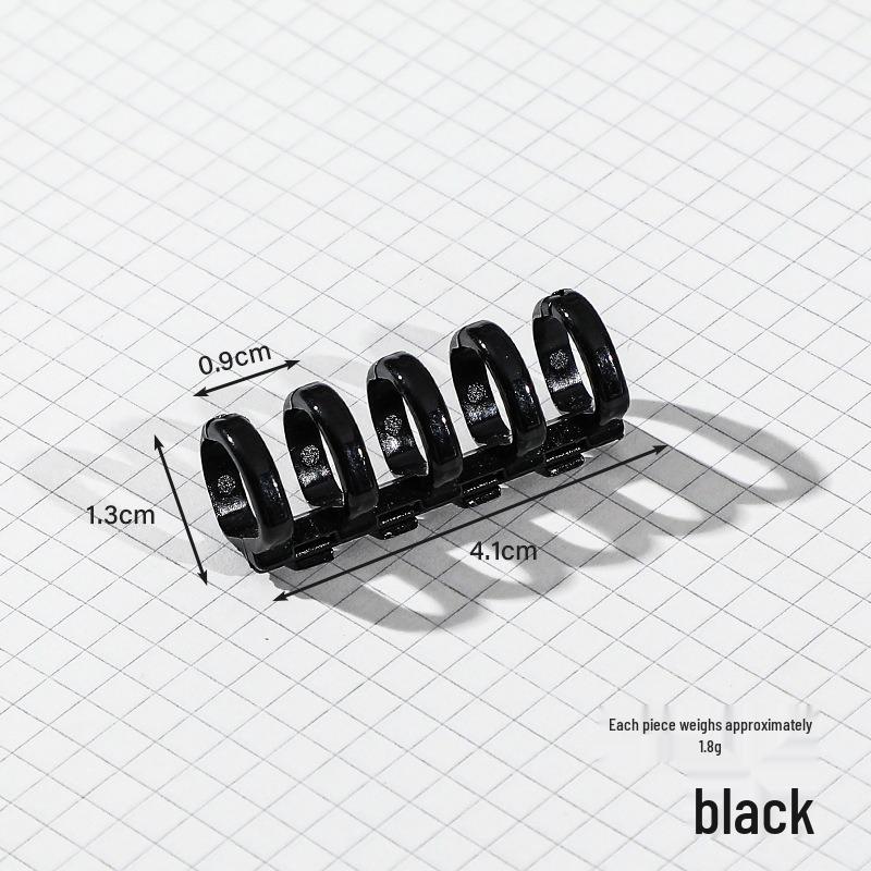 5-Hole Clear Plastic Binder Rings for Books - Detachable Binding Clips